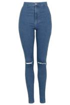 Topshop Tall Blue Joni Jeans