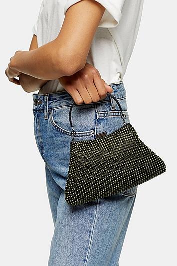 Topshop Sing Gren Diamante Grab Bag