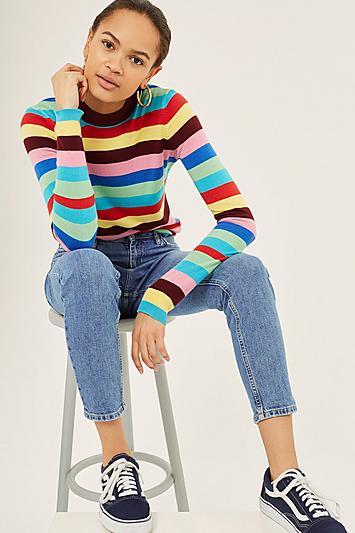 Topshop Mid Blue Baxter Slim Leg Jeans