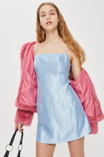 Topshop *90s Satin Mini Dress