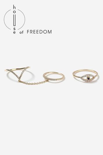 Topshop Gold Plated Connect Ring