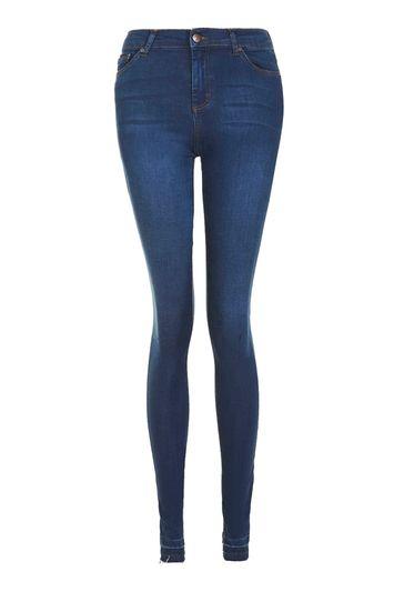Topshop Petite Moto Let Hem Leigh Jeans