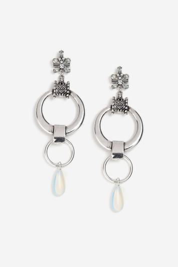 Topshop Semi-precious Link Drop Earrings