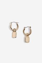 Topshop *tag Drop Hoop Earrings