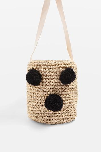 Topshop Polly Straw Bucket Bag