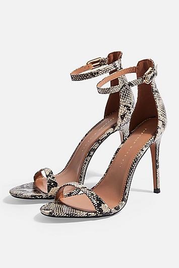 Topshop *wide Fit Susie Two Part Snake Sandals