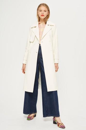 Topshop Double Breasted Trench Coat