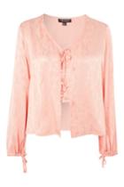Topshop Pink Boudoir Style Blouse