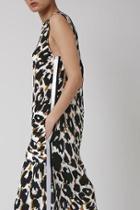 Topshop Leopard Stripe Midi Dress By Boutique