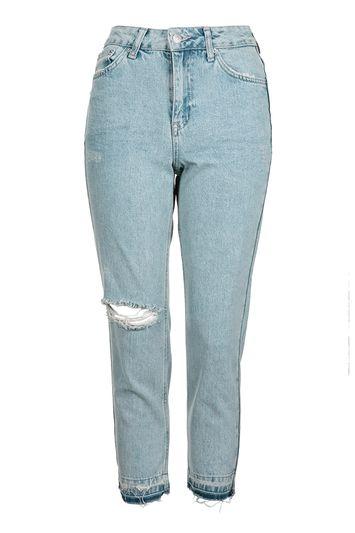 Topshop Petite Let Down Hem Mom Jean