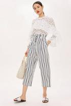 Topshop Striped Button Trousers