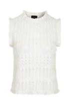 Topshop Sleeveless Sheer Stitch Knitted Top