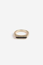 Topshop *onyx Rectangle Ring
