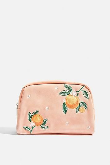 Topshop *orange Blossom Makeup Bag By Skinnydip