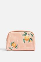 Topshop *orange Blossom Makeup Bag By Skinnydip