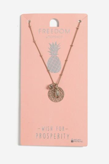 Topshop Pineapple Cluster Necklace