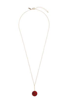 Topshop Semi-precious Circle Drop Necklace