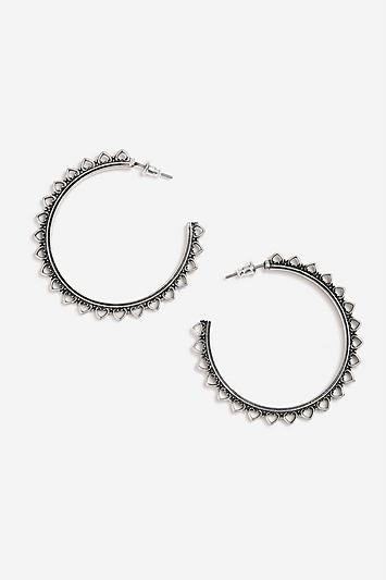Topshop *decorated Edge Hoops
