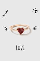 Topshop Love Heart Ring