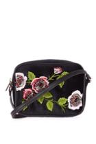 Topshop Velvet Floral Embroidered Crossbody Bag