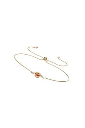 Topshop Peach Faceted Stone Adjustable Bracelet