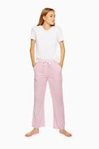 Topshop Pink Seersucker Stripe Pyjama Trousers