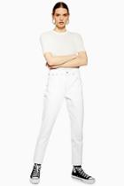 Topshop Petite Off White Mom Jeans