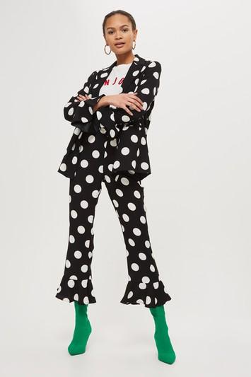 Topshop Spot Frill Pants
