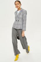 Topshop Linen Checked Jacket