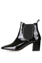 Topshop Mary '60s Patent Chelsea Boots