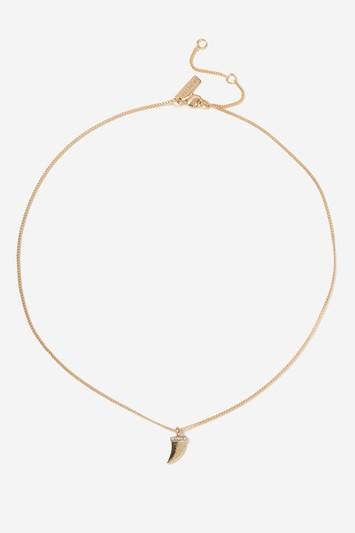 Topshop Mini Tusk Charm Necklace