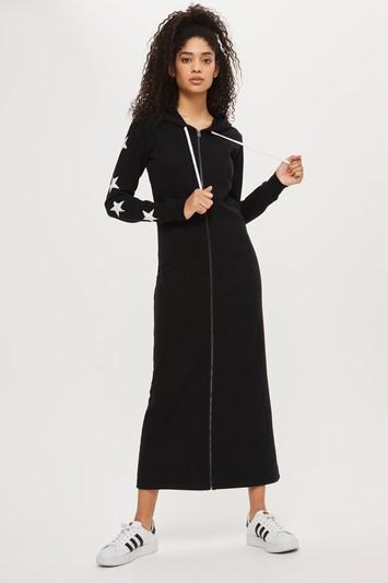 Topshop *logo Hooded Duster Jacket By Juicy By Juicy Couture