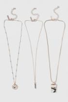 Topshop Snake Inlay Necklace Multipack