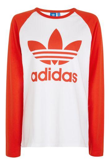 Topshop Raglan Top By Adidas Originals