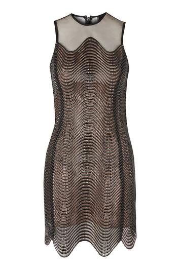 Topshop Curve Mesh Mini Dress