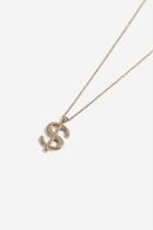 Topshop *dollar Sign Ditsy Necklace