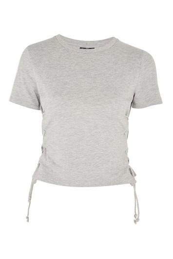 Topshop Petite Corset Side T-shirt