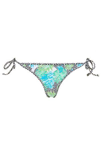 Topshop Geometric Palm Print Tieside Bikini Bottoms