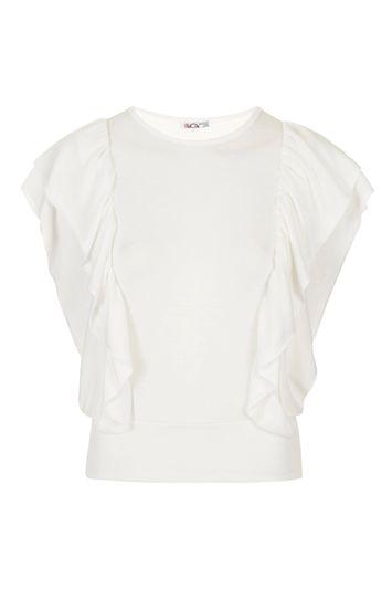 Topshop *soft Ruffle Detail Top By Wal