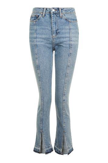 Topshop Moto Split Hem Straight Leg Jeans