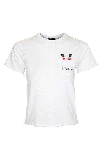 Topshop Santa Pocket T-shirt