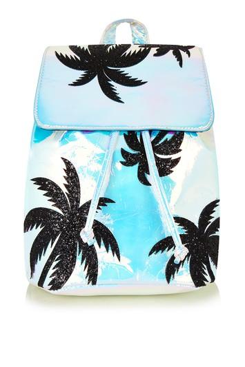 Topshop *palm Holographic Backpack By Skinnydip
