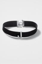 Topshop Velvet 'j' Initial Choker