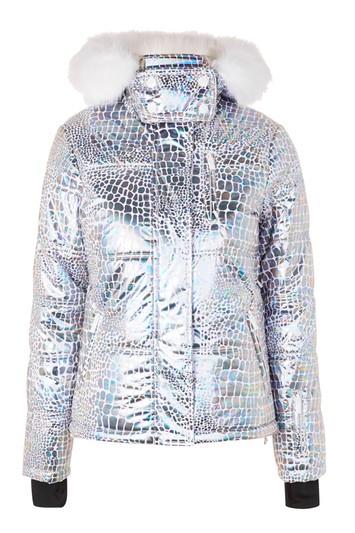 Topshop *metallic Ski Puffer Jacket By Topshop Sno