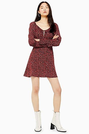 Topshop Prairie Floral Mini Dress