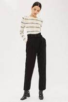 Topshop Belted Eyelet Peg Trousers