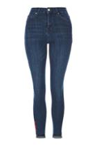 Topshop Moto Heartbreaker Embroidered Step Hem Jamie Jeans