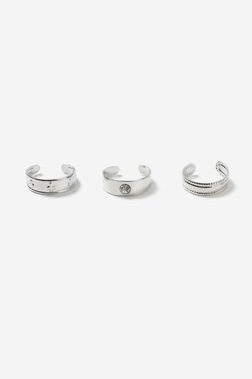 Topshop Rhinestone Engraved Toe Rings
