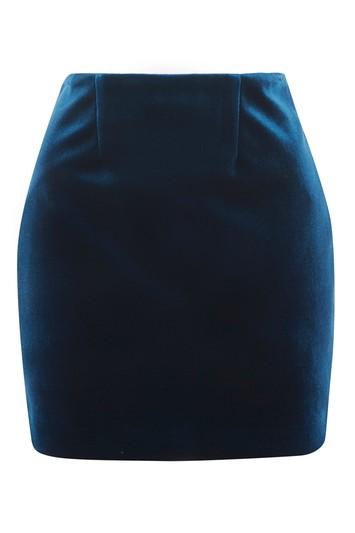 Topshop Bonded Velvet Pelmet Skirt