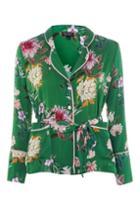 Topshop Petite Floral Satin Pyjama Shirt
